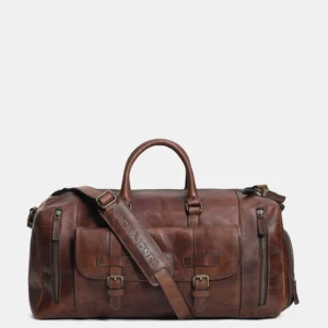 DARK BROWN PREMIUM LEATHER DUFFLE BAG